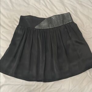 Dolce Vita - Elegant Black Skirt with Silver Accent